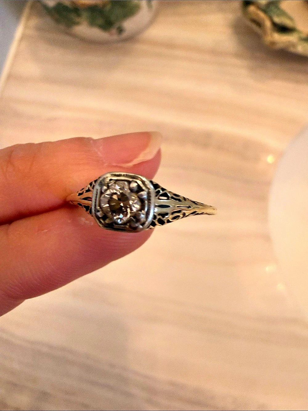 Filigree Statement Ring in Silver